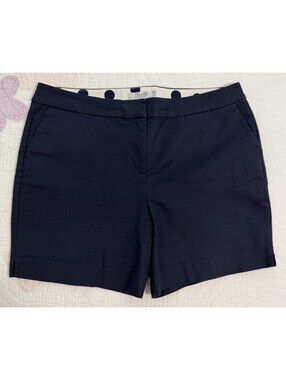 Boden Women’s Navy Chino Shorts Size 12 Cotton Blend Flat Front